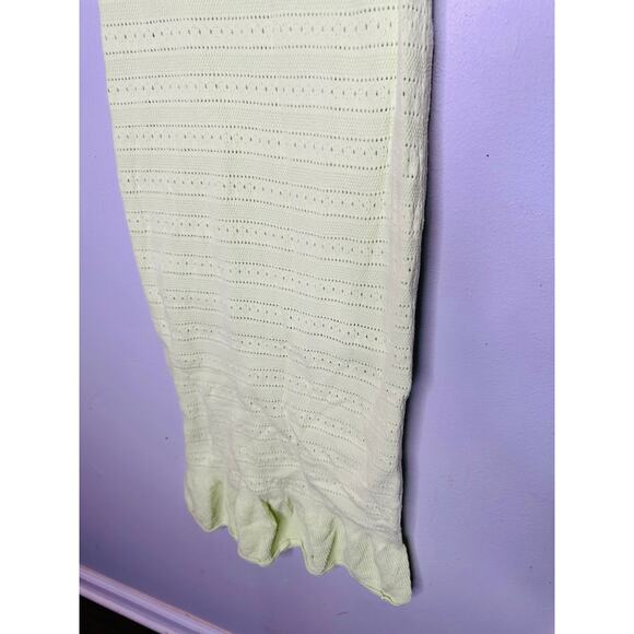 AMANDA UPRICHARD Green Cotton Crochet Beachy Lainey Midi Dress Size Medium - Picture 5 of 13